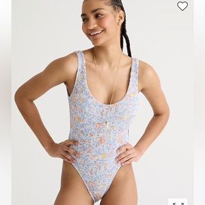 NWT J. Crew Scrunchie Classic Scoop-neck One Piece sz 10